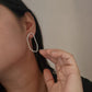 Chunky Oval Hammered Studs in 925 Silver with Italian Influence