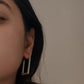 925 Silver Chunky Rectangular Statement Hoops with Italian Design