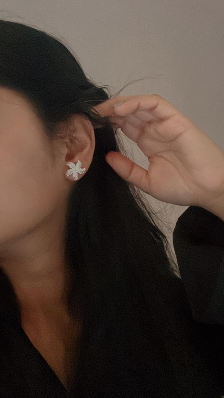 925 Silver Starfish Stud Earrings