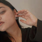 925 Silver Italian Rectangular 2-in-1 Chunky Stud Earrings