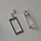 Chunky 2-in-1 Rectangular Stud Earrings in 925 Silver with Italian Design