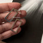 925 Silver Italian Rectangular 2-in-1 Chunky Stud Earrings