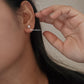 925 Silver Italian Rectangular 2-in-1 Statement Studs