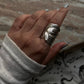 Sterling silver wrap ring featuring maple leaf design  