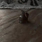 Sterling silver maple leaf wrap ring with boho brushed finish  