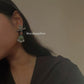 Handcrafted Antique Turquoise and Coral Silver Earrings