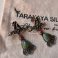 925 Silver Antique Earrings with Turquoise and Coral Stones