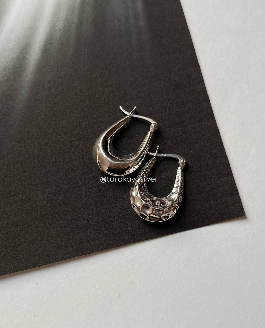 925 Silver Chunky U Hoops with Italian 2-in-1 Design