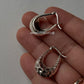 925 Silver Chunky U Statement Hoops with Italian Twist