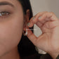 Italian 2-in-1 Chunky U Statement Hoop Earrings in 925 Silver