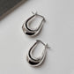 925 Silver Chunky Italian U Hoop Earrings with 2-in-1 Style