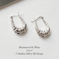 Chunky Italian U Statement 2-in-1 925 Silver Hoops