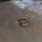 Elegant Amethyst Pear Solitaire Ring on Cuban Link Band
