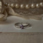 Unique Amethyst Pear Solitaire Ring with Cuban Link Band in Silver
