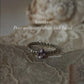 Amethyst Pear Solitaire Ring with Cuban Link Band in 925 Silver