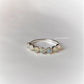 Silver Eternity Band Ring with Vibrant Natural Ethiopian Opals