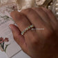 Ethiopian Opal Eternity Band Ring in Sterling Silver
