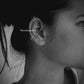 No-Piercing Clip-On Silver Helix Ear Cuff for Versatile Wear