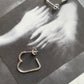 Italian heart 925 silver half hoop earrings  