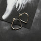 Broken heart 925 silver stud earrings  