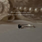 925 silver solitaire ring with black spinel and white topaz accents
