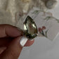 Green amethyst solitaire ring in handcrafted 925 silver