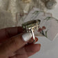 Bold green amethyst silver ring for statement style  