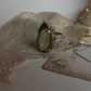 Green amethyst solitaire 925 silver statement ring  
