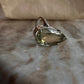 925 silver ring with large green amethyst solitaire  