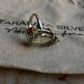 Elegant green amethyst statement ring in sterling silver