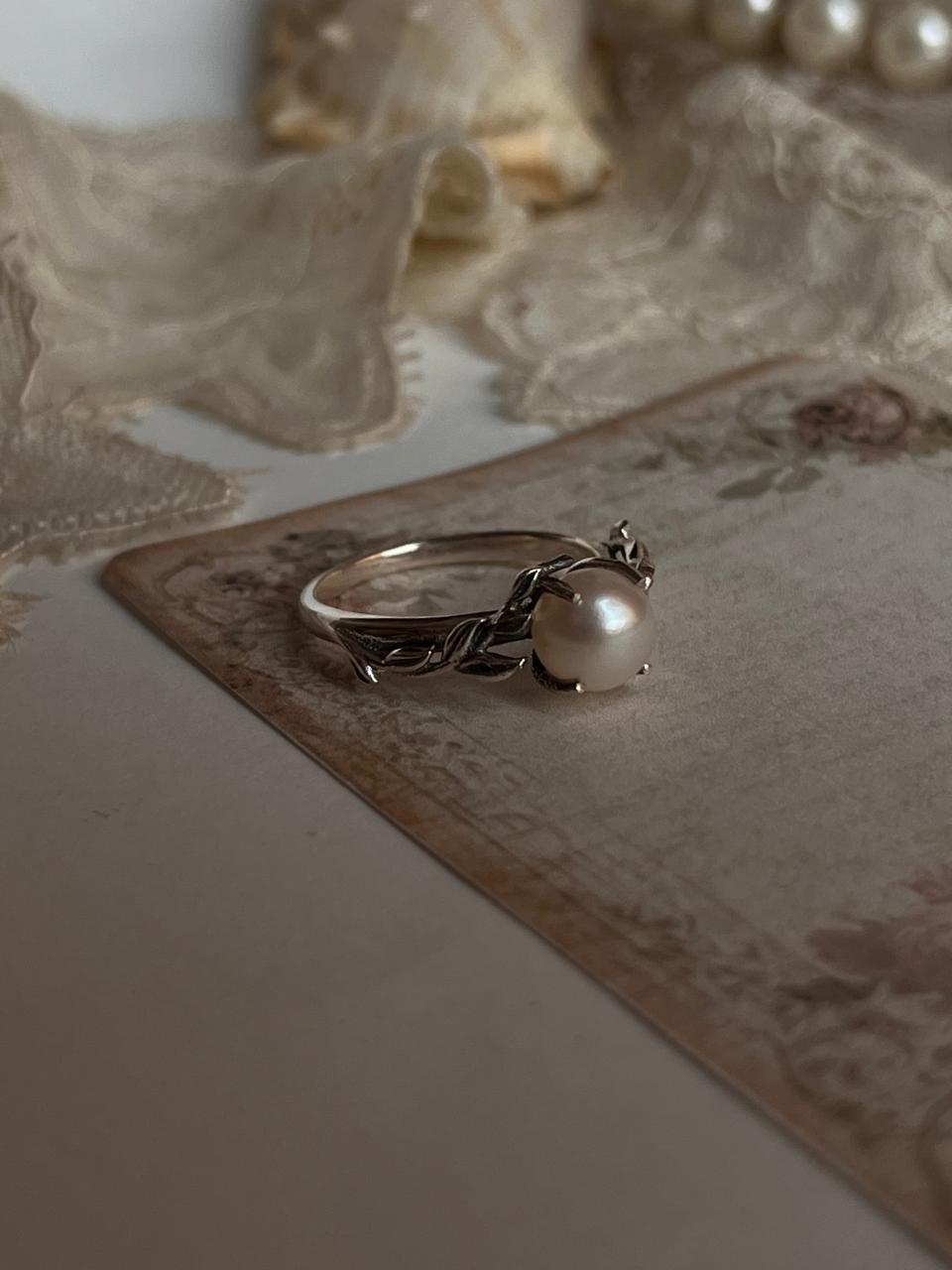Forest Fresh Water Pearl 925 Sterling Silver Ring