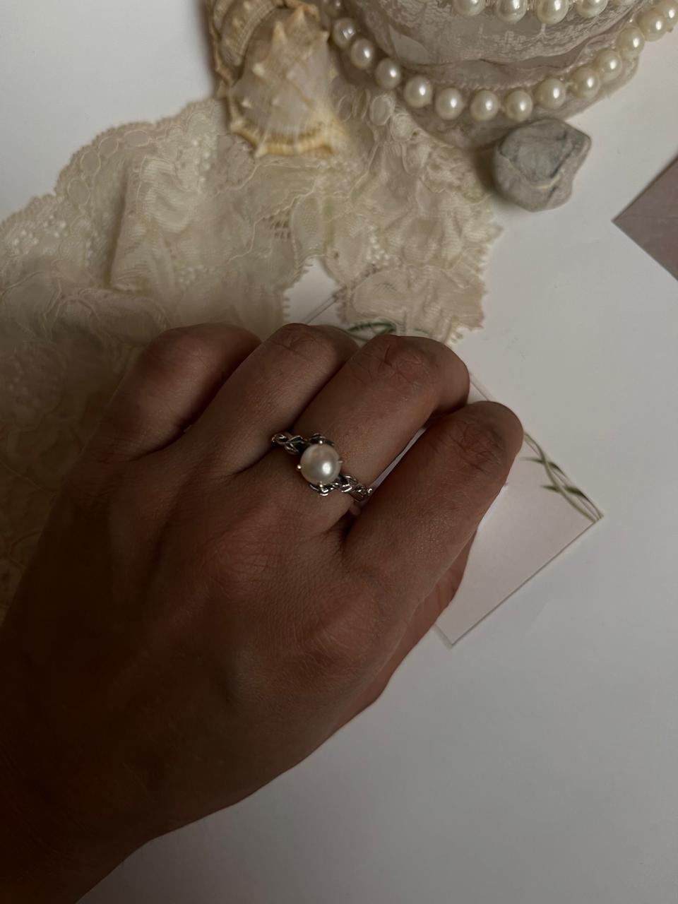 Forest Fresh Water Pearl 925 Sterling Silver Ring