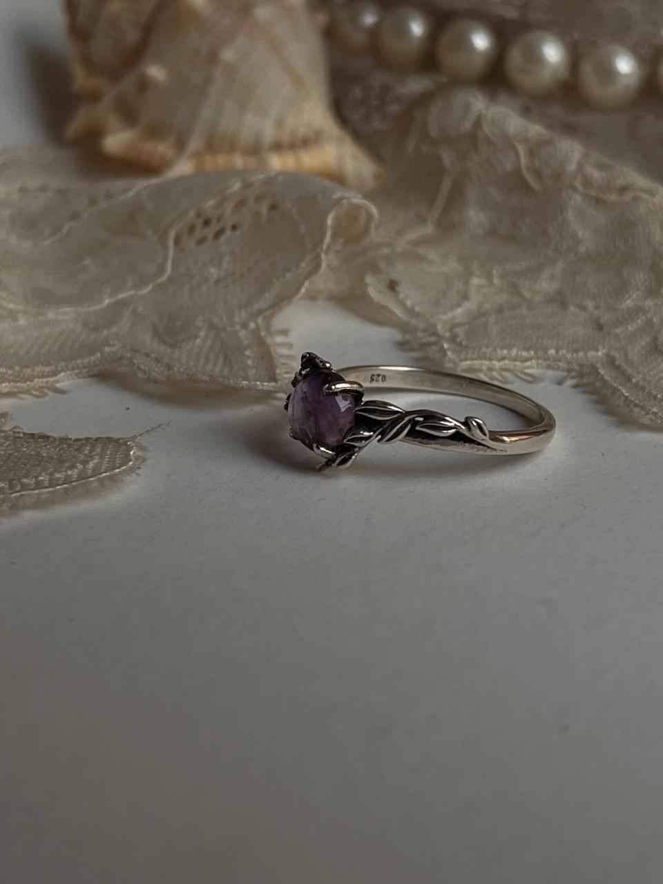 Amethyst Forest Enchantment 925 Sterling Silver Ring