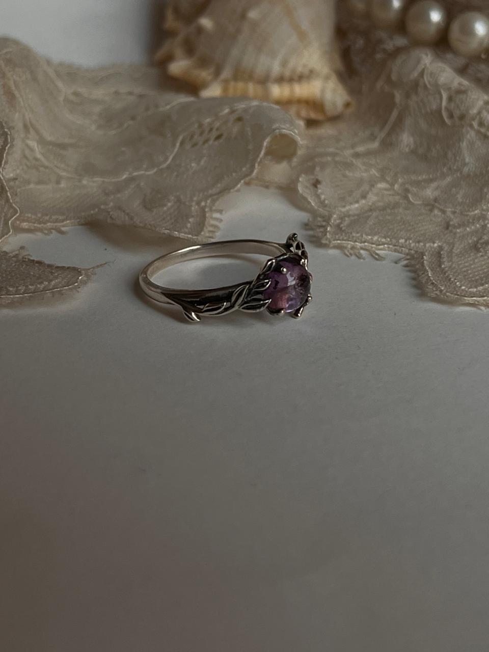 Amethyst Forest Enchantment 925 Sterling Silver Ring