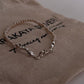 Basra pearl bracelet stack in sterling silver with cable dot pattern