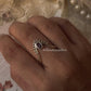 925 Sterling silver Vanki ring with Amethyst and Rawa design  