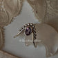 Vanki ring with Amethyst gemstone and Rawa 925 Sterling silver detailing