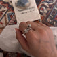 Bohemian flower bunch adjustable 925 silver ring  
