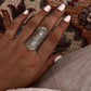 Bohemian full finger adjustable 925 silver ring  