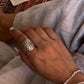 Bohemian tribal dome adjustable 925 silver ring  