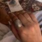 Bold bohemian dome ring in imported 925 sterling silver