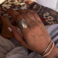 Imported boho tribal dome ring in 925 silver  