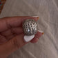  Imported boho tribal dome ring in 925 silver  