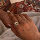 Boho spiral design ring in 925 silver with adjustable fit  