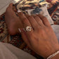 Imported silver spiral ring with adjustable sizing for boho style