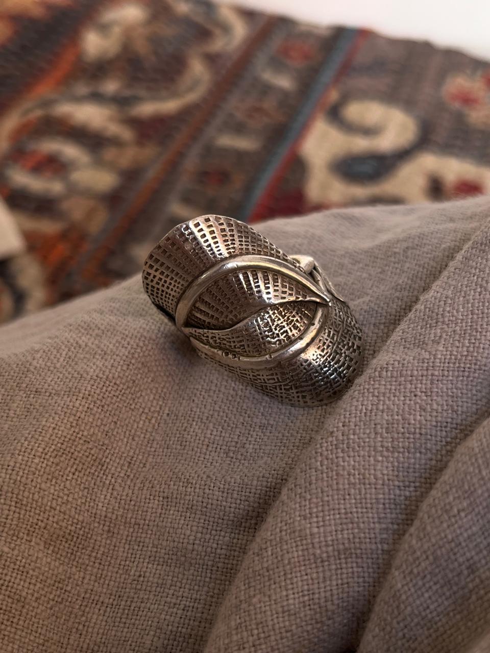 Imported boho-style leaf wrap ring in 925 silver  
