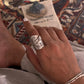 Full wrap maple leaf ring in handcrafted 925 silver  