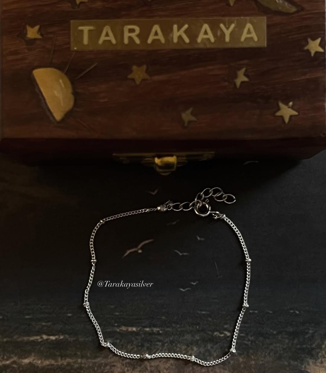 Elegant Basra pearl bracelet stack with cable dot design in silver  