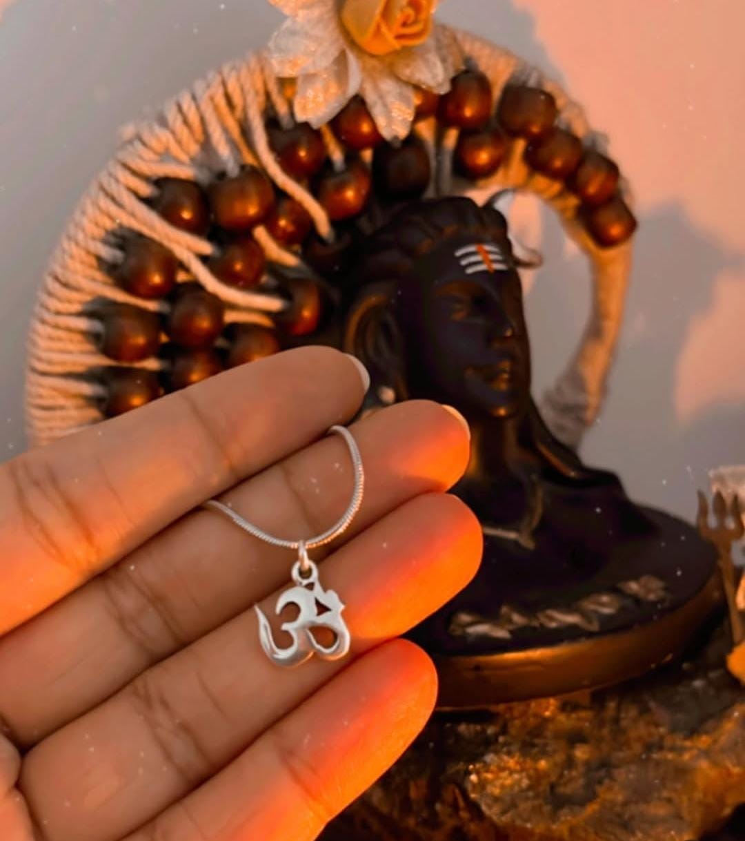 Plain Om/Aum 925 Sterling Silver Pendant
