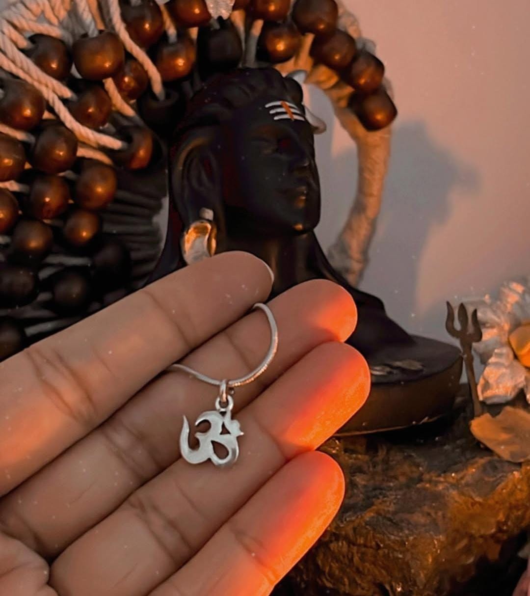 Plain Om/Aum 925 Sterling Silver Pendant